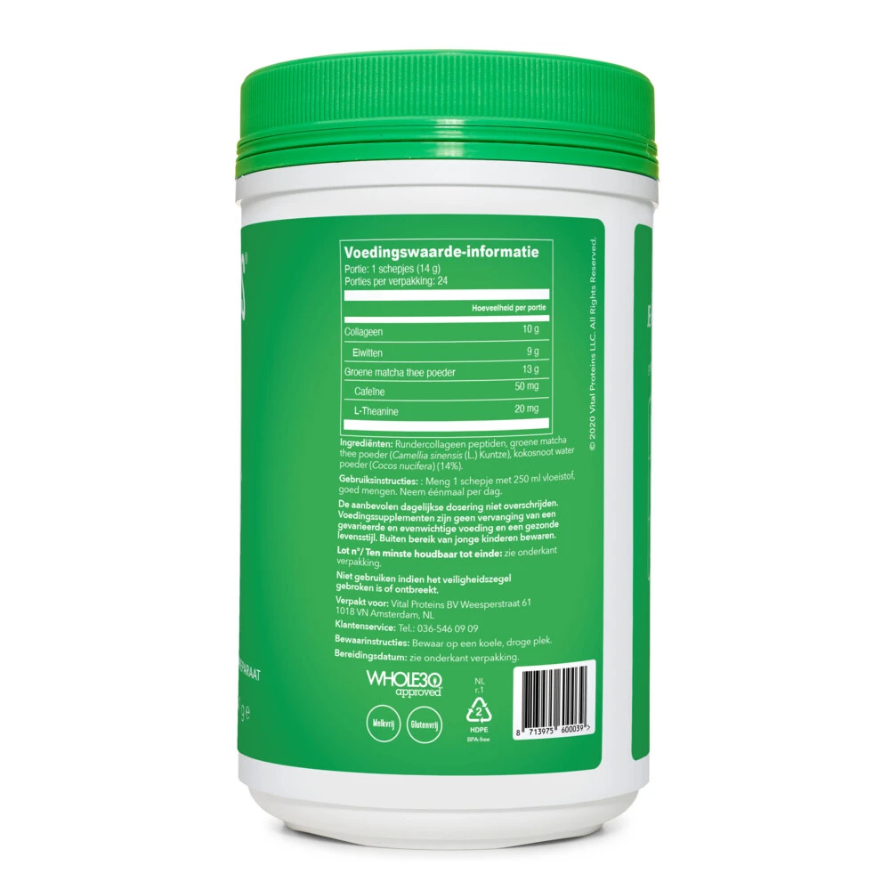 3x Vital Proteins Matcha Collageen 4 3x Vital Proteins Matcha Collageen - Afbeelding 2