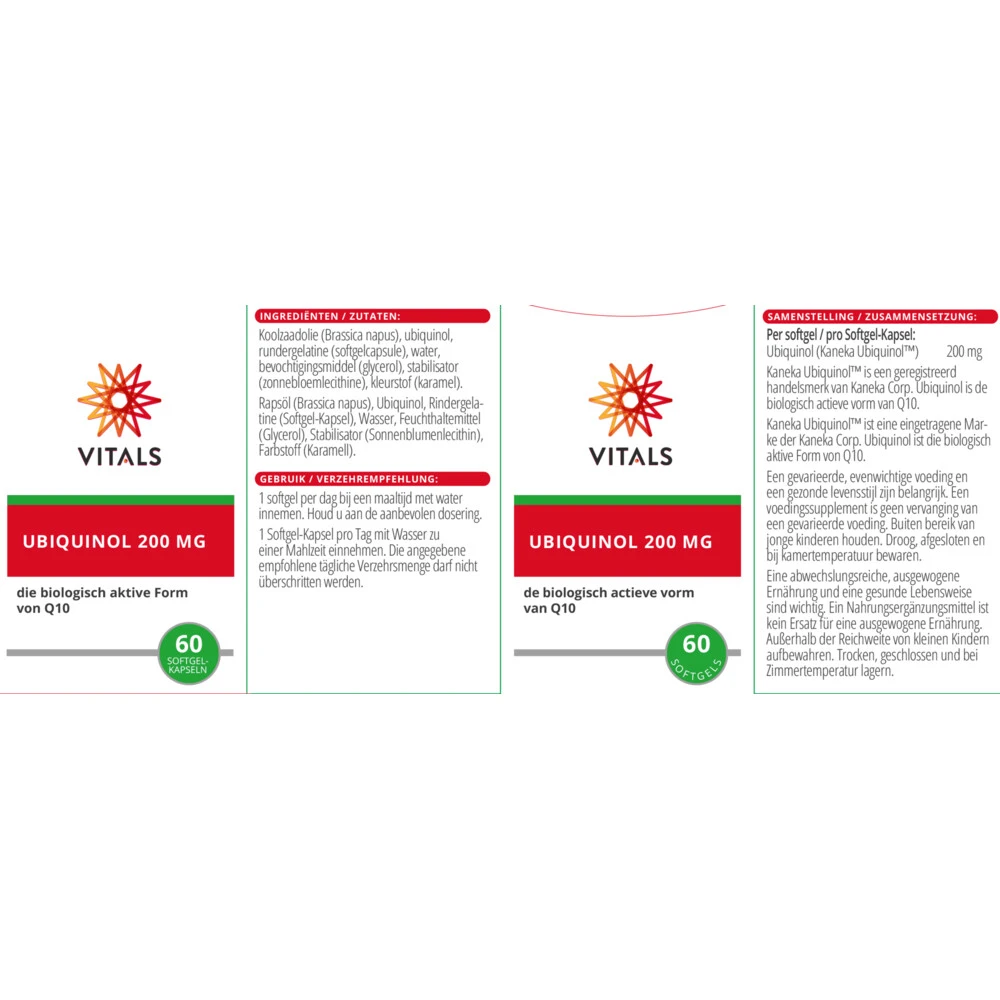 Vitals Ubiquinol 200 Mg 6 Vitals Ubiquinol 200 Mg - Afbeelding 4