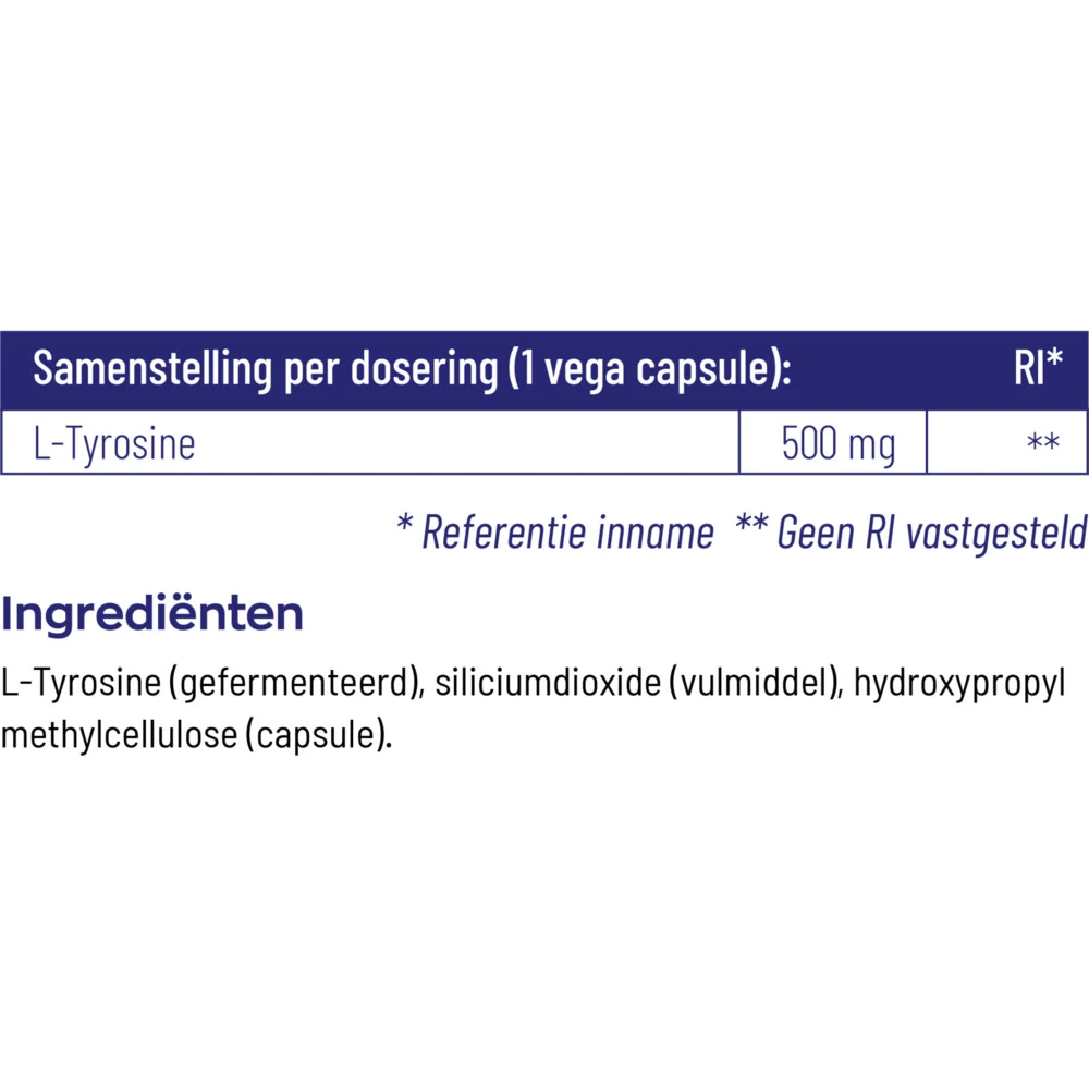 Vitakruid L-Tyrosine 500 6 Vitakruid L-Tyrosine 500 - Afbeelding 4