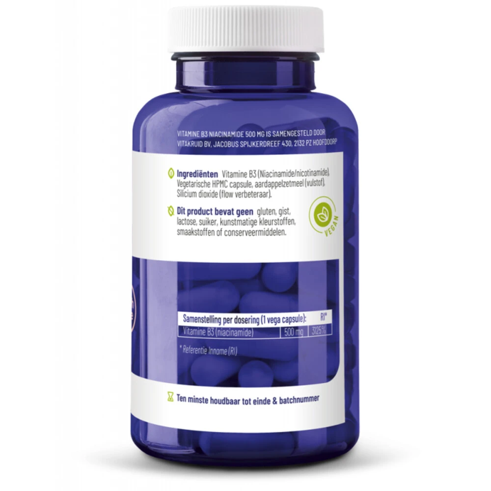 Vitakruid B3 Niacinamide 500 Mg 5 Vitakruid B3 Niacinamide 500 Mg - Afbeelding 3