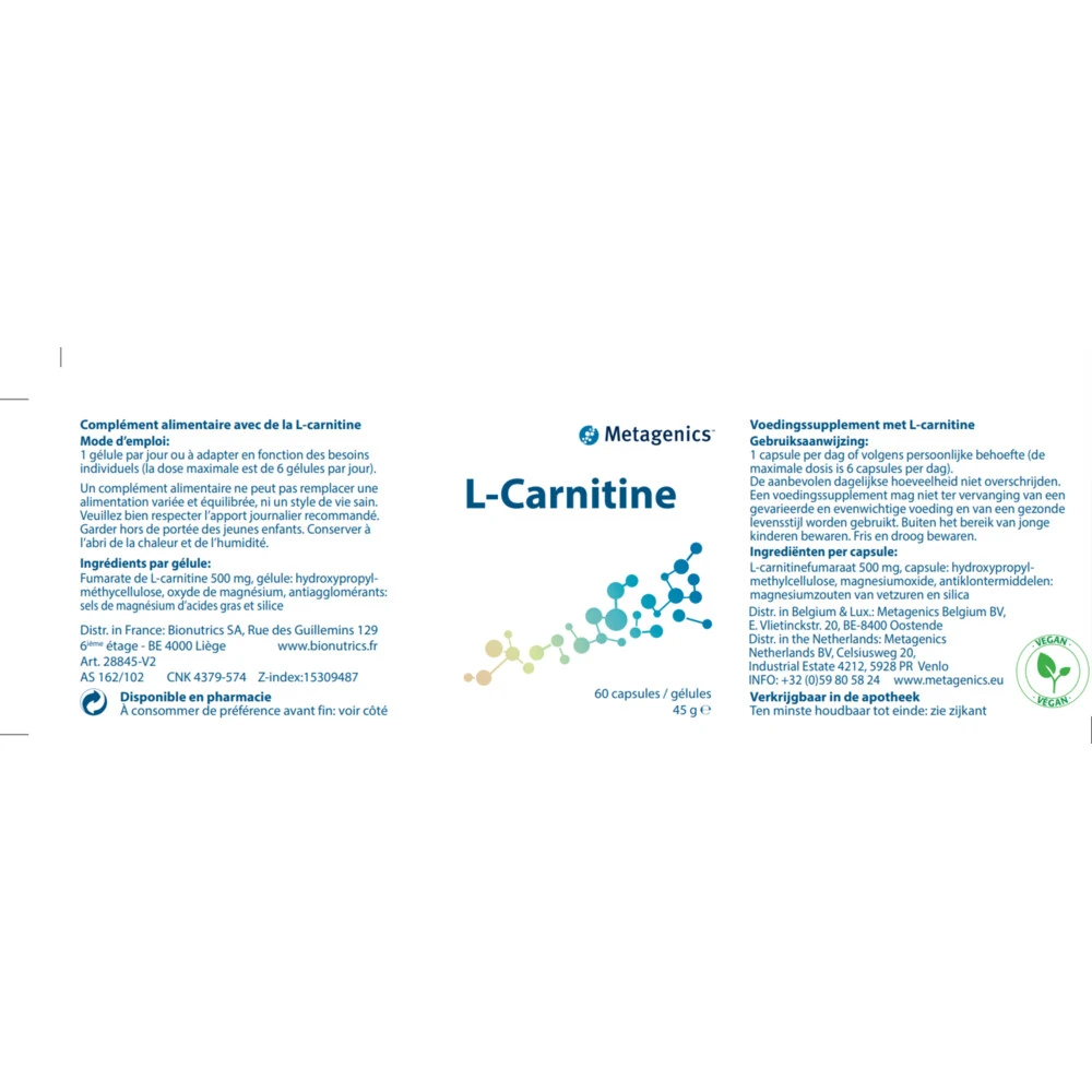Metagenics L Carnitine 4 Metagenics L Carnitine - Afbeelding 2