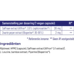 Vitakruid Saffraan 28 MG & Bioperine -Gezondheidssupplementen Winkel 1036994 5
