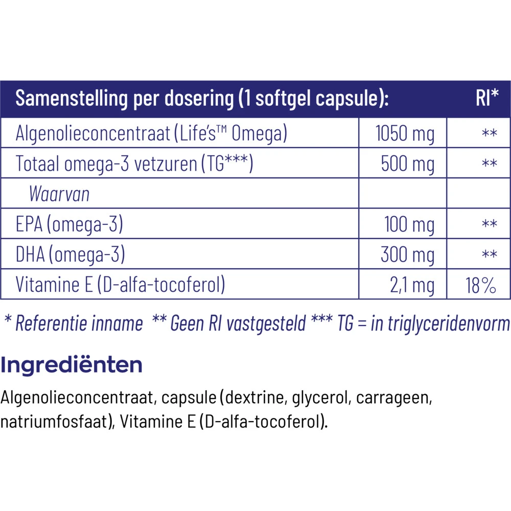 Vitakruid Omega 3 1000 TG Vegan 6 Vitakruid Omega 3 1000 TG Vegan - Afbeelding 4