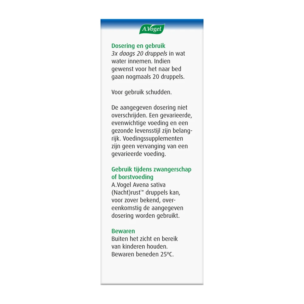 A.Vogel Avena Sativa Complex (Nacht)rust Druppels 5 A.Vogel Avena Sativa Complex (Nacht)rust Druppels - Afbeelding 3