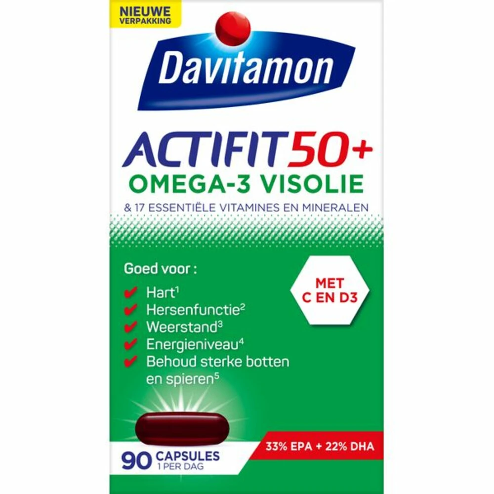 Davitamon Actifit 50+ Omega-3 Visolie 3 Davitamon Actifit 50+ Omega-3 Visolie