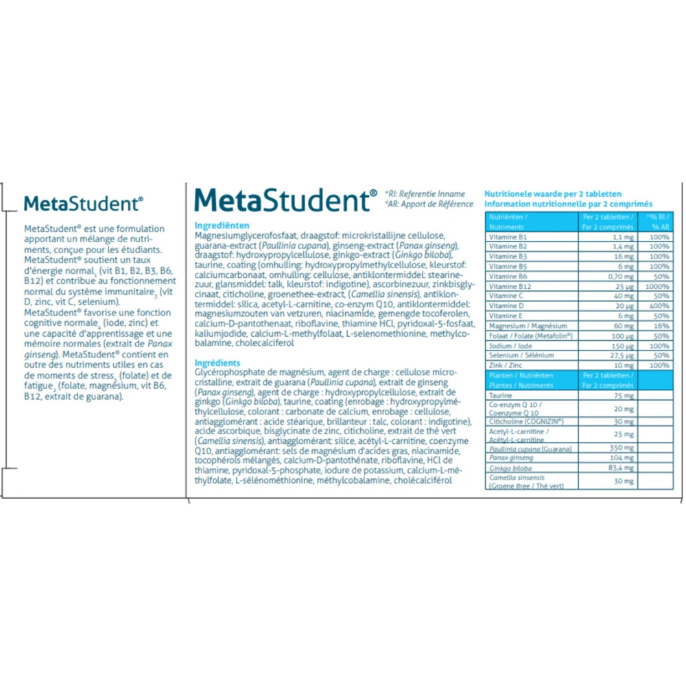 Metagenics Metastudent 5 Metagenics Metastudent - Afbeelding 3
