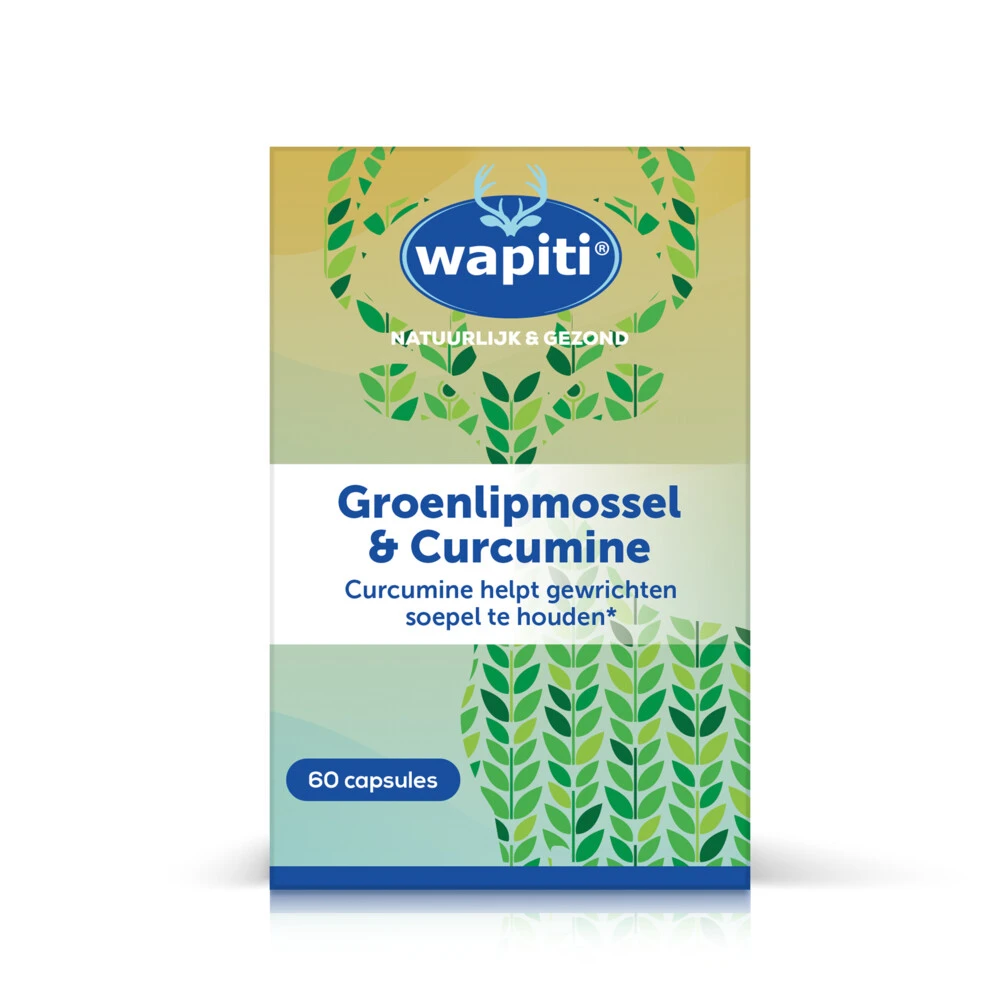 2x Wapiti Groenlipmossel Curcum 3 2x Wapiti Groenlipmossel Curcum