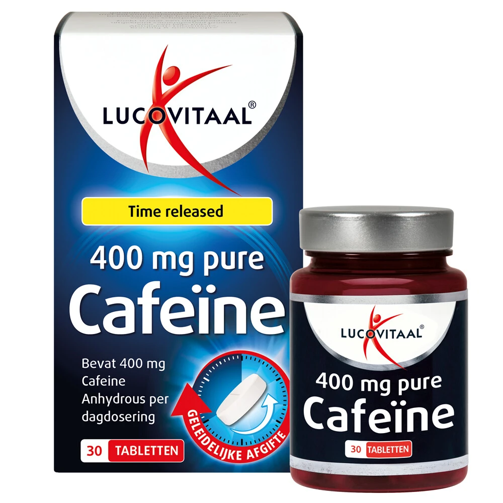 3x Lucovitaal Pure Cafeïne 400 Mg 6 3x Lucovitaal Pure Cafeïne 400 Mg - Afbeelding 4
